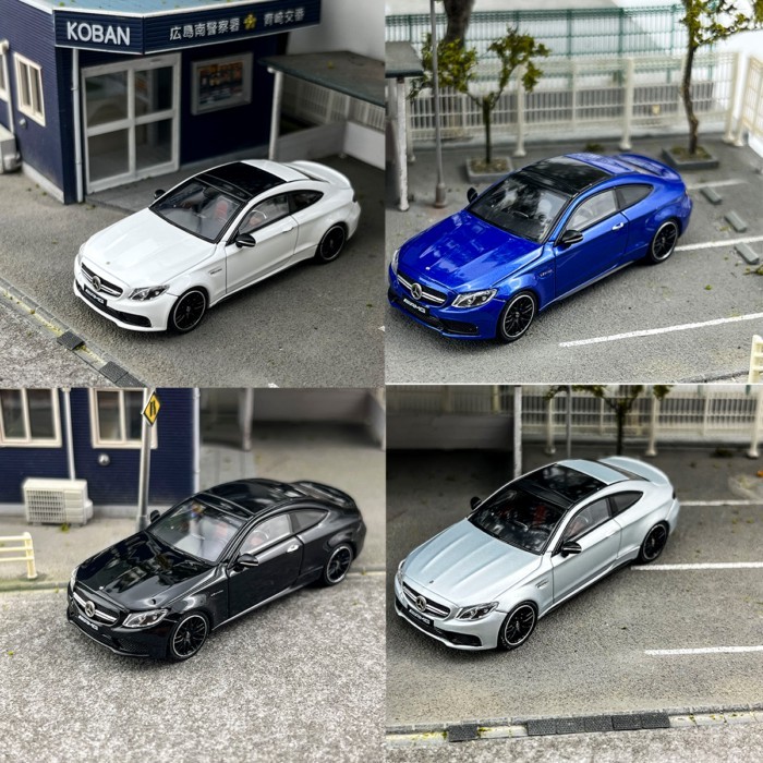 พร้อมสต็อก Howie รุ่น 1: 64 Mercedes-Benz C63s Coupe Coupe โมเดลรถอัลลอย