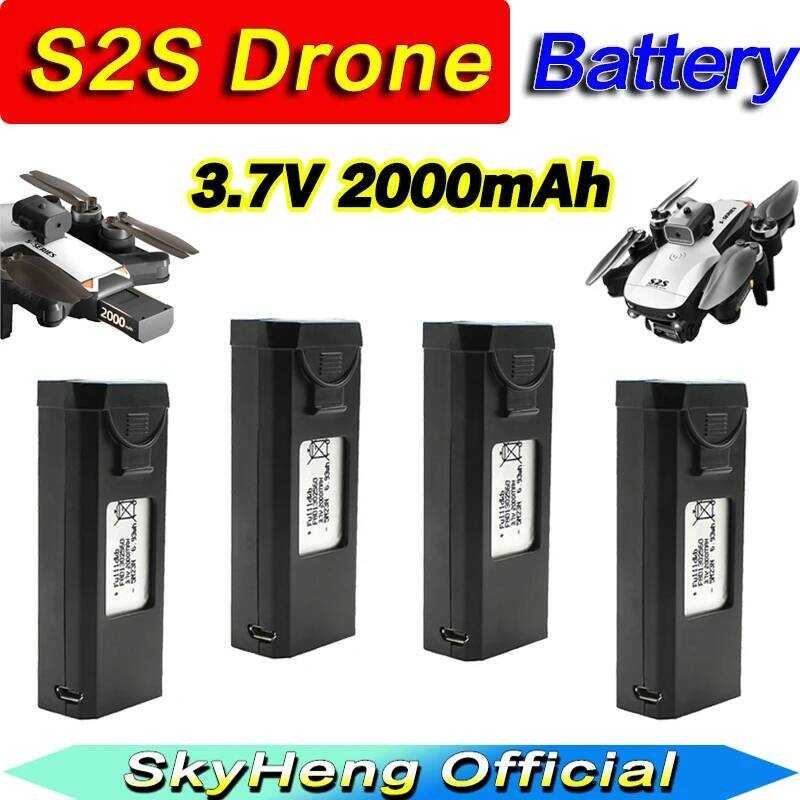 ▥ Original LSRC 6K/8K S2s Dronแบตเตอรี่ 3.7V 2000Mahสําหรับls-S2s Mini Drone Rcเครื่องบินแบตเตอ