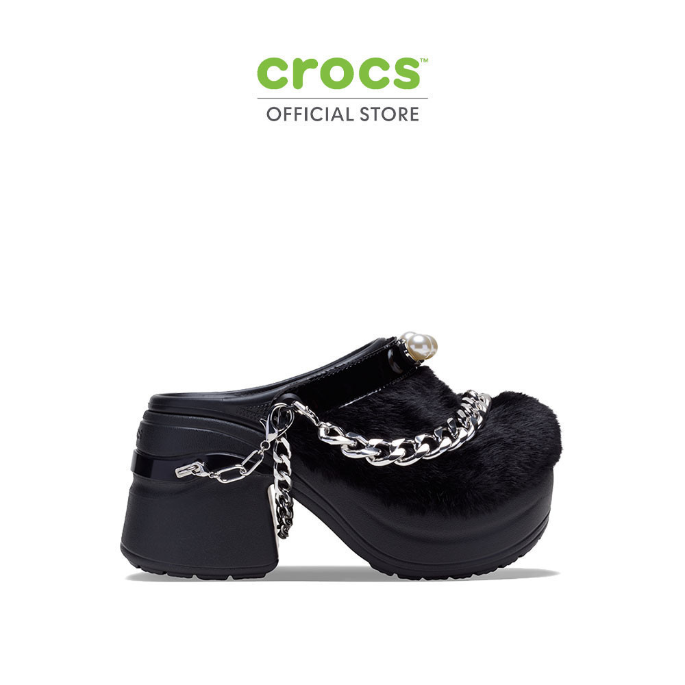 ♞,♘,♙CROCS รองเท้าลำลองผู้ใหญ่ SIREN LUXE CLOG รุ่น 210683001 - BLACK KHF