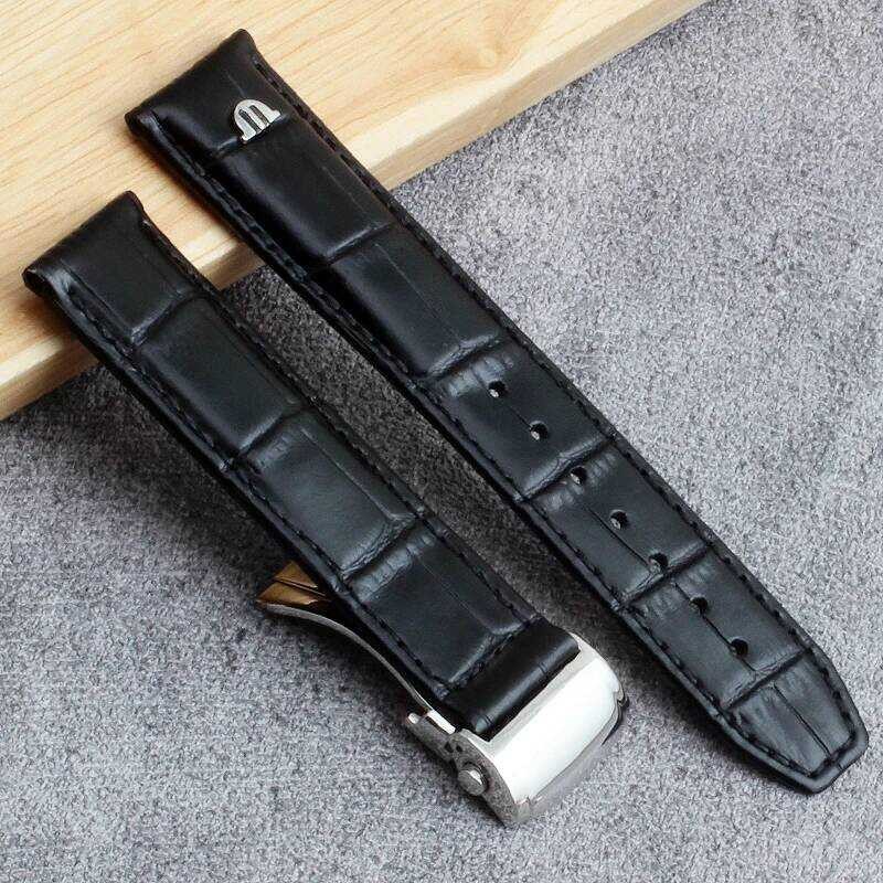 C For Maurice Lacroix Genuine Leather Watch Strap Pt6158pt608 Black Brown 20Mm 22Mm Men's Business