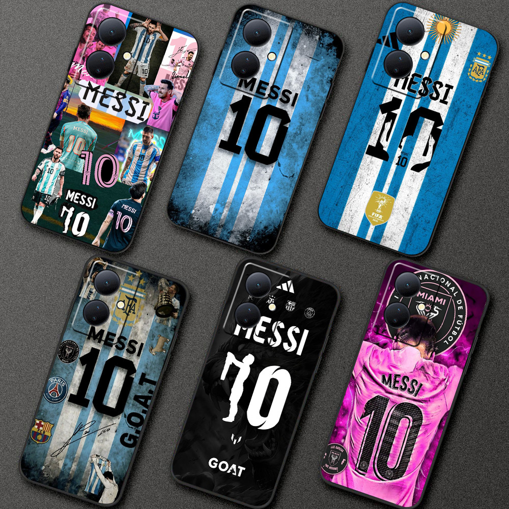 เคสโทรศัพท์สีดําแบบนุ่มสําหรับ Vivo Y78 5G Y78 PLUS SX26 Lionel Messi caseg