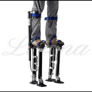24"-40" Professional Adjustable Aluminum Plastering Stilts | 150kg Heavy Duty Drywall & Painting Stilts | Anti-Slip Leg 