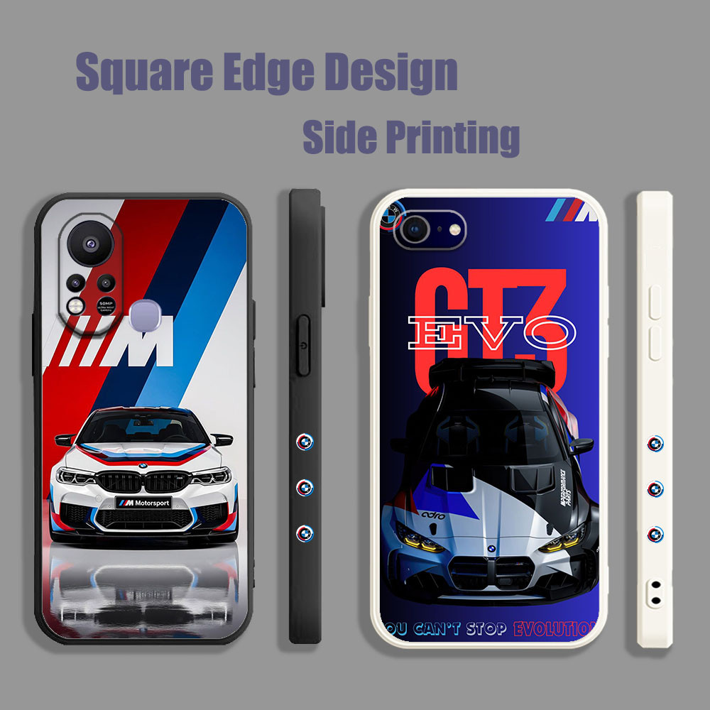 สําหรับRealme 8 5G 7i 6i 9i 4G C30 C30sJDMรถBMW M Seriesสัญลักษณ์CBL81 เคสโทรศัพท์สแควร์ขอบ