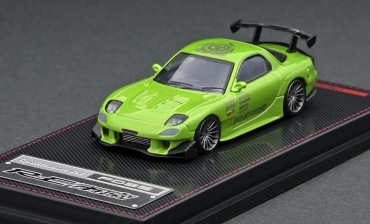 คลังสินค้าพร้อม IG 1: 64 Mazda RX7 FD3S RE Amemiya Amemiya โมเดลรถโลหะผสม