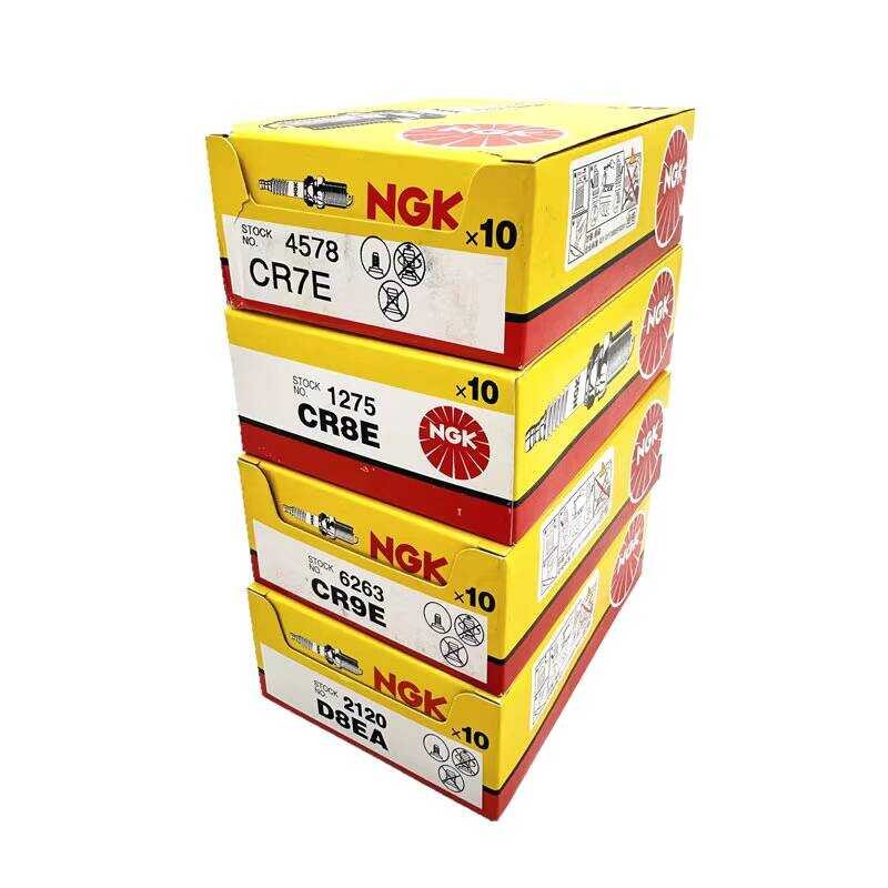 ญี่ปุ่นญี่ปุ่น NGK หัวเทียนรถจักรยานยนต์ CR8E พร้อมความต้านทาน D8E รถสามล้อสกู๊ตเตอร์ CR7HSA เปลวไฟไ