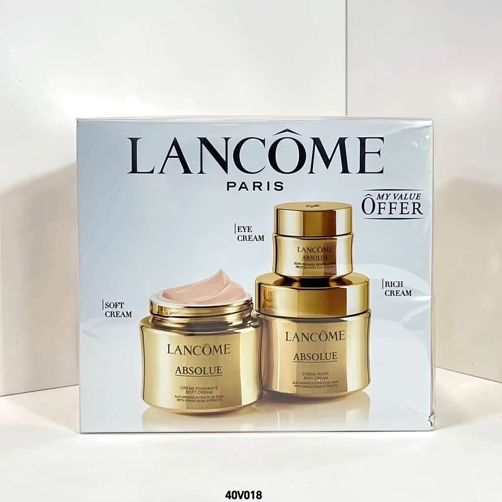 64 Lancome Pure Three Piece Cream 40v018 รหัส Lancome Pure Cream ชุดสามชิ้น✔บรรจุ: ครีมให้ความชุ่มชื