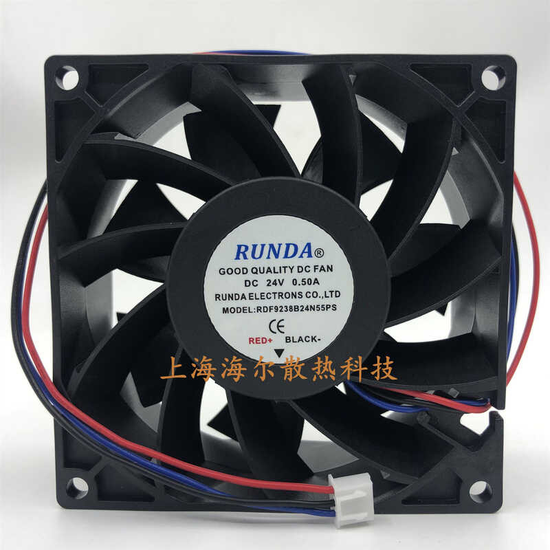 R RUNDA RDF9238B24N55PS 24V 0.50A 9038 พัดลมระบายความร้อนอินเวอร์เตอร์