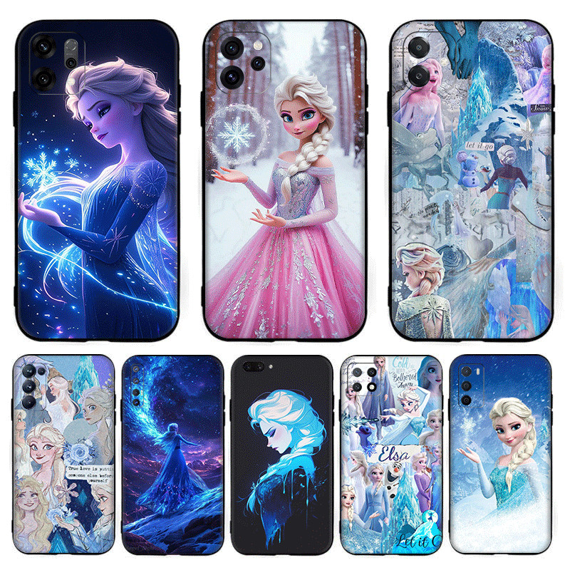 น่ารัก Elsa Princess อะนิเมะ ke.1 สําหรับ OPPO A57E A58X A59 F1s A60 A74 A76 A77 F3 A78 A79 ความเข้า