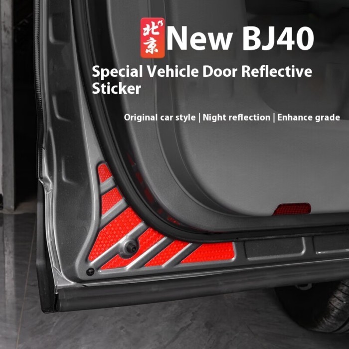 For BAIC BJ40 BJ40C BJ40e Plus 2024 2025 2026 Accessories Stickers Reflective Car Door