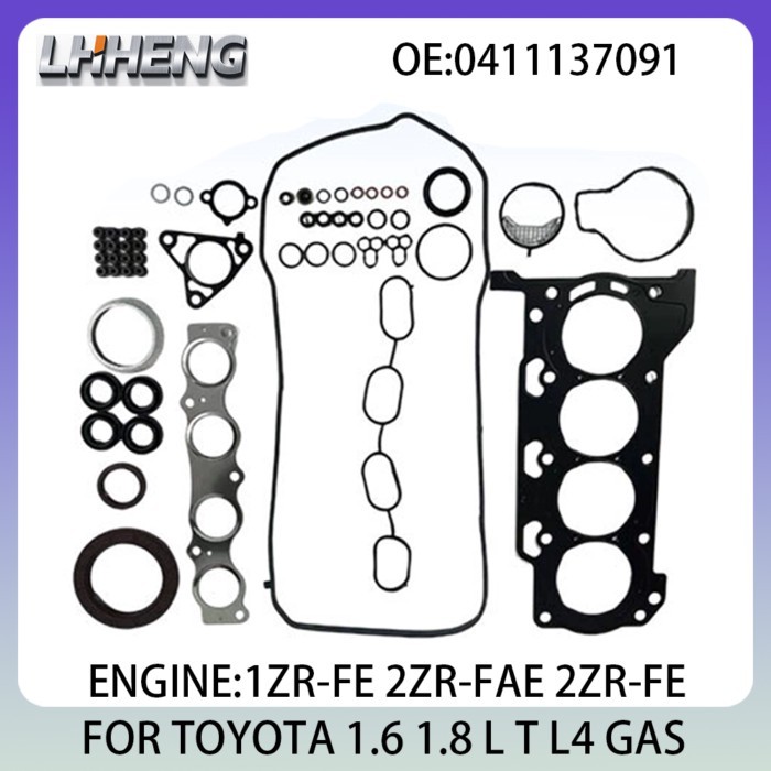 Engine Full Gasket Set FOR TOYOTA AURIS COROLLA Saloon 1.6L 1.8L 1.6 1.8 L T L4 GAS 06-14 1ZR-FE 2Z