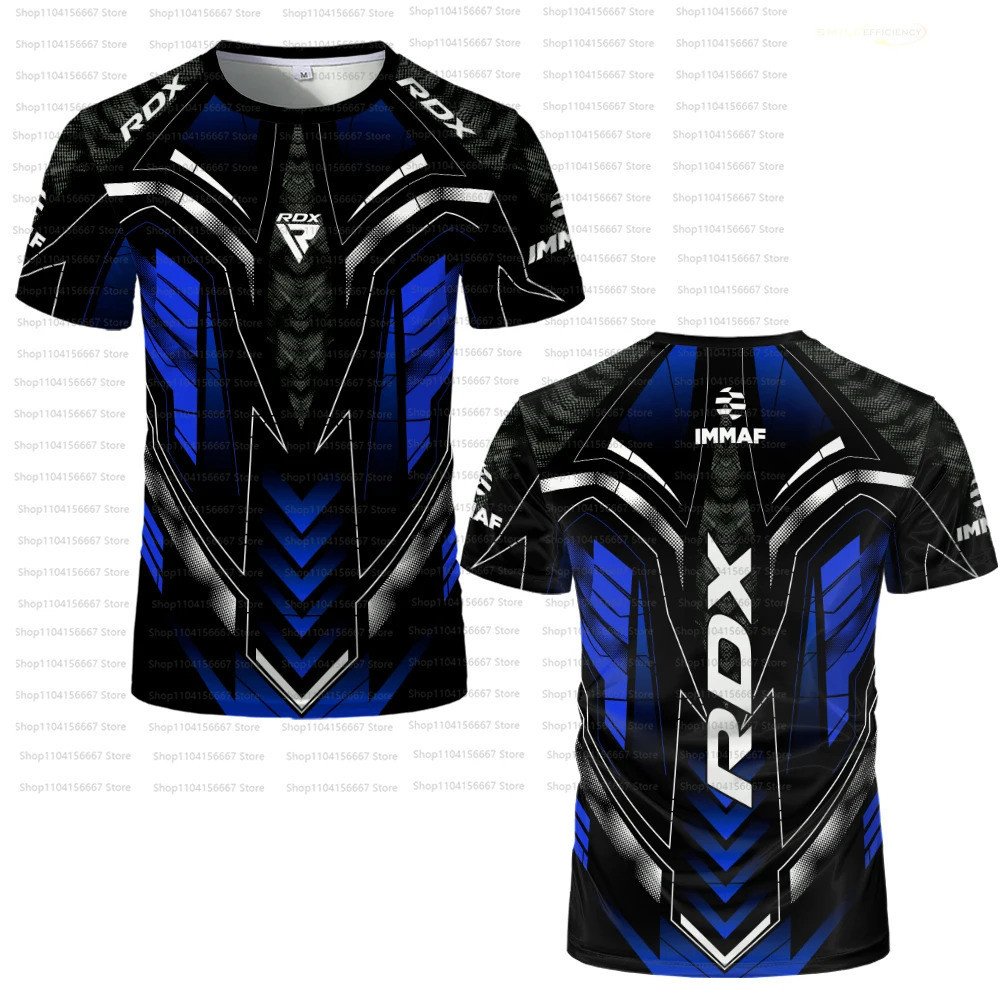 RDX Combat การแข่งขันใหม่ Jersey พัดลม Breathable ผู้ชายและผู้หญิงสบายๆรอบคอแขนสั้นมวย Top IYUS‌‌