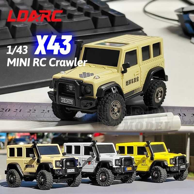 LDARC X43 1/43 MINI RC รีโมทคอนโทรลไฟฟ้ารุ่นรถเดสก์ท็อป Crawler RTR 4WD ของเล่นเด็ก