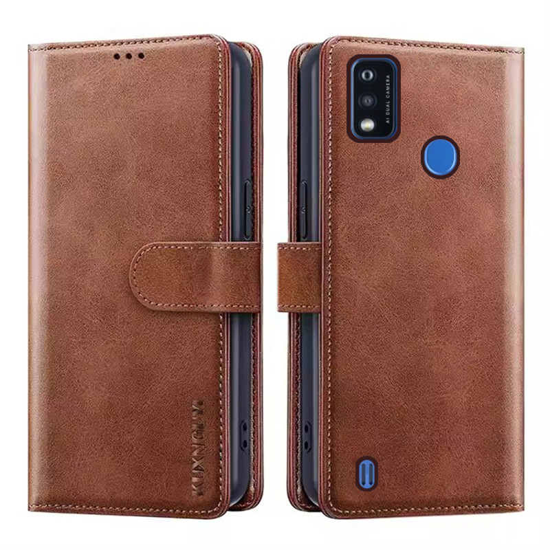 กระเป๋าสตางค์ เคสโทรศัพท์สําหรับ ZTE Blade A51 พร้อมผู้ถือบัตร ฝาครอบกันกระแทกหนังพลิกแม่เหล็ก