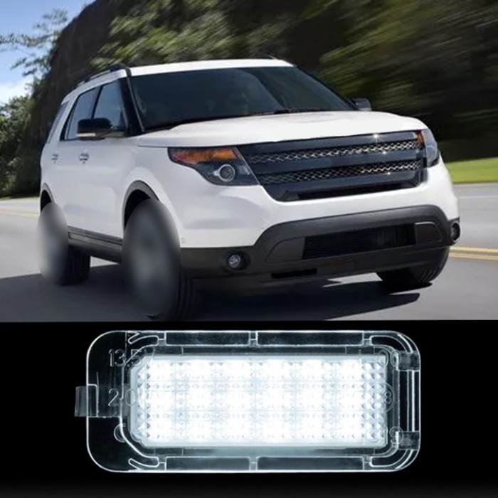 12V 2Pcs Car LED License Number Plate Lights for Ford Explorer Expedition Fusion Focus Lincoln BB5Z