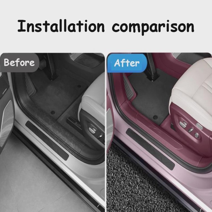 For 2025 2026 Xiaomi YU7 Car Interior Accessories Anti Stepping Welcome Pedal Carbon Fiber Pattern
