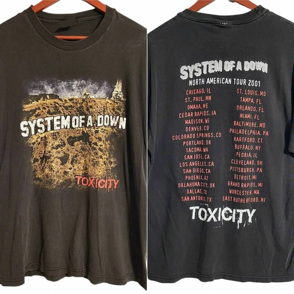 Vtg System Of A Down เสื้อยืด Toxicity Tour Unisex S-3Xl Vm4569