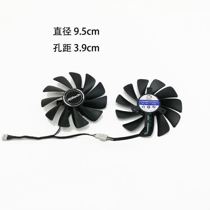 Asrock ASRock RX 5700xt 5700 Challenger D กราฟิกการ์ดพัดลมระบายความร้อน CF1010U12S
