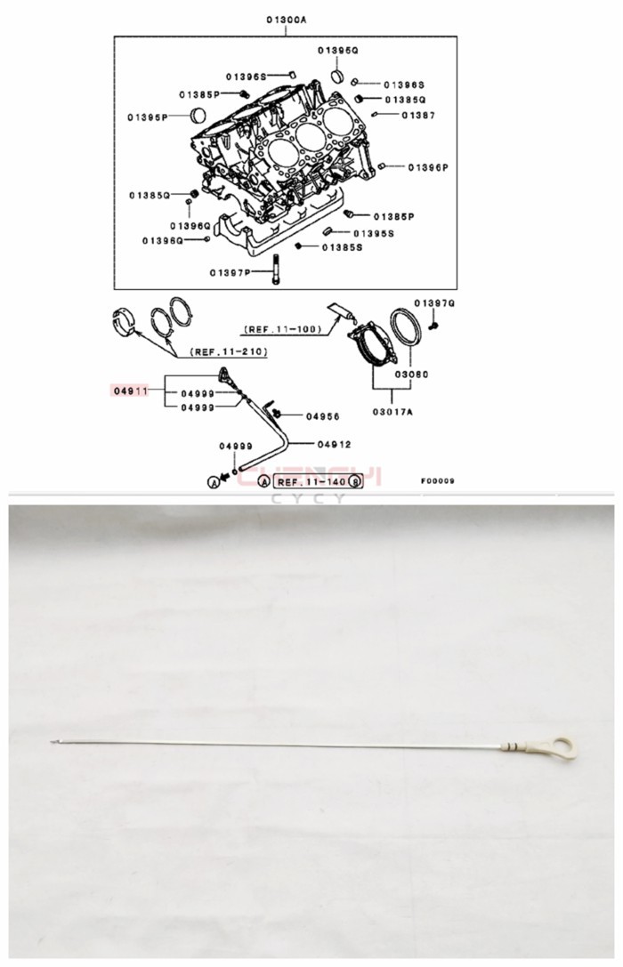 6G72 Engine Oil Dipstick Fit For Pajero Montero Shogun V73W V63W V87W V93W V97W MD368006 MD370103