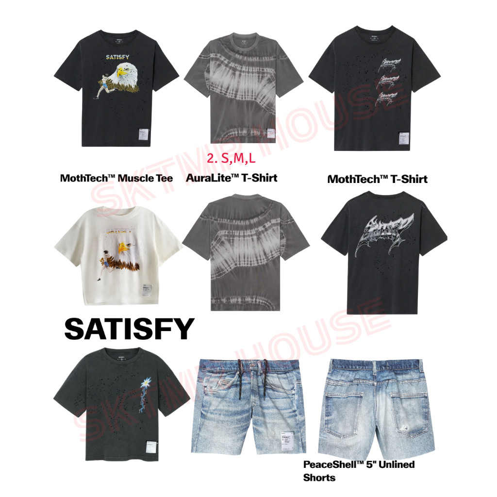 ♞,♘[พร้อมส่ง-ของแท้] เสื้อ Satisfy MothTech | AuraLite |  TShirt / Tee เสื้อยืด เสื้อกล้าม UHD