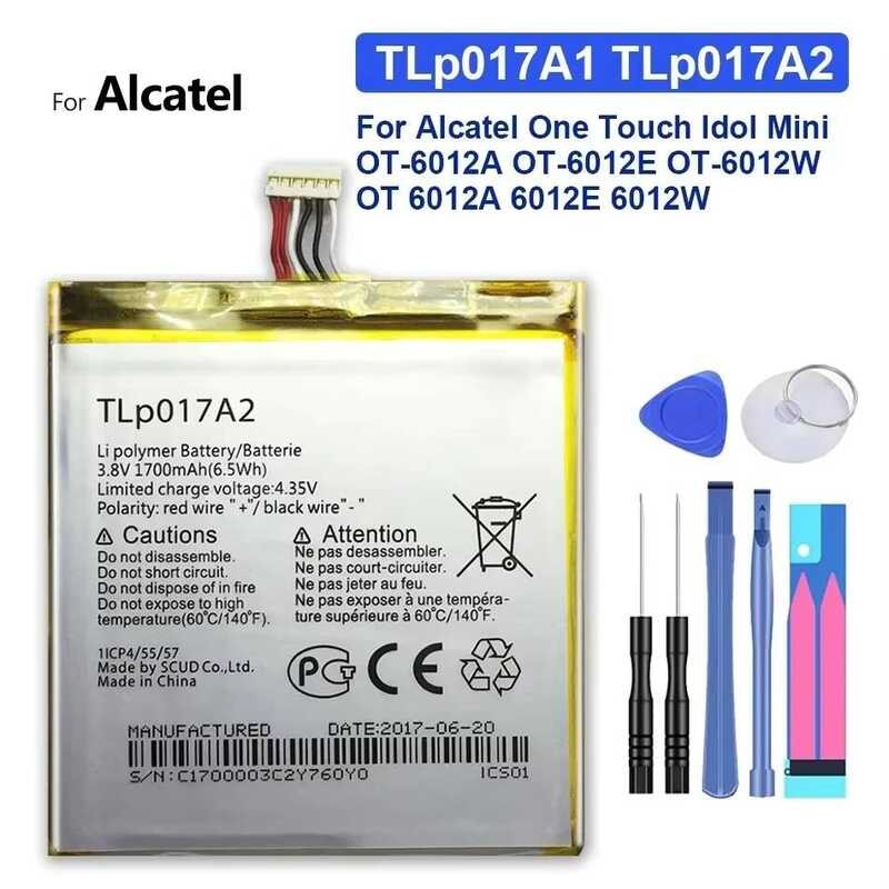 Battery TLp017A1 TLp017A2 1700mAh For Alcatel One Touch Idol Mini OT-6012A OT-6012E OT-6012W OT