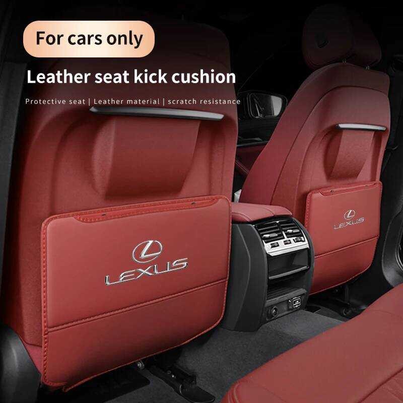▥ รถที่นั่งกลับป้องกัน Anti-Kick Pad ที่นั่งด้านหลังสําหรับ Lexus F Sport Rx300 Ls500 Gs300 Is3