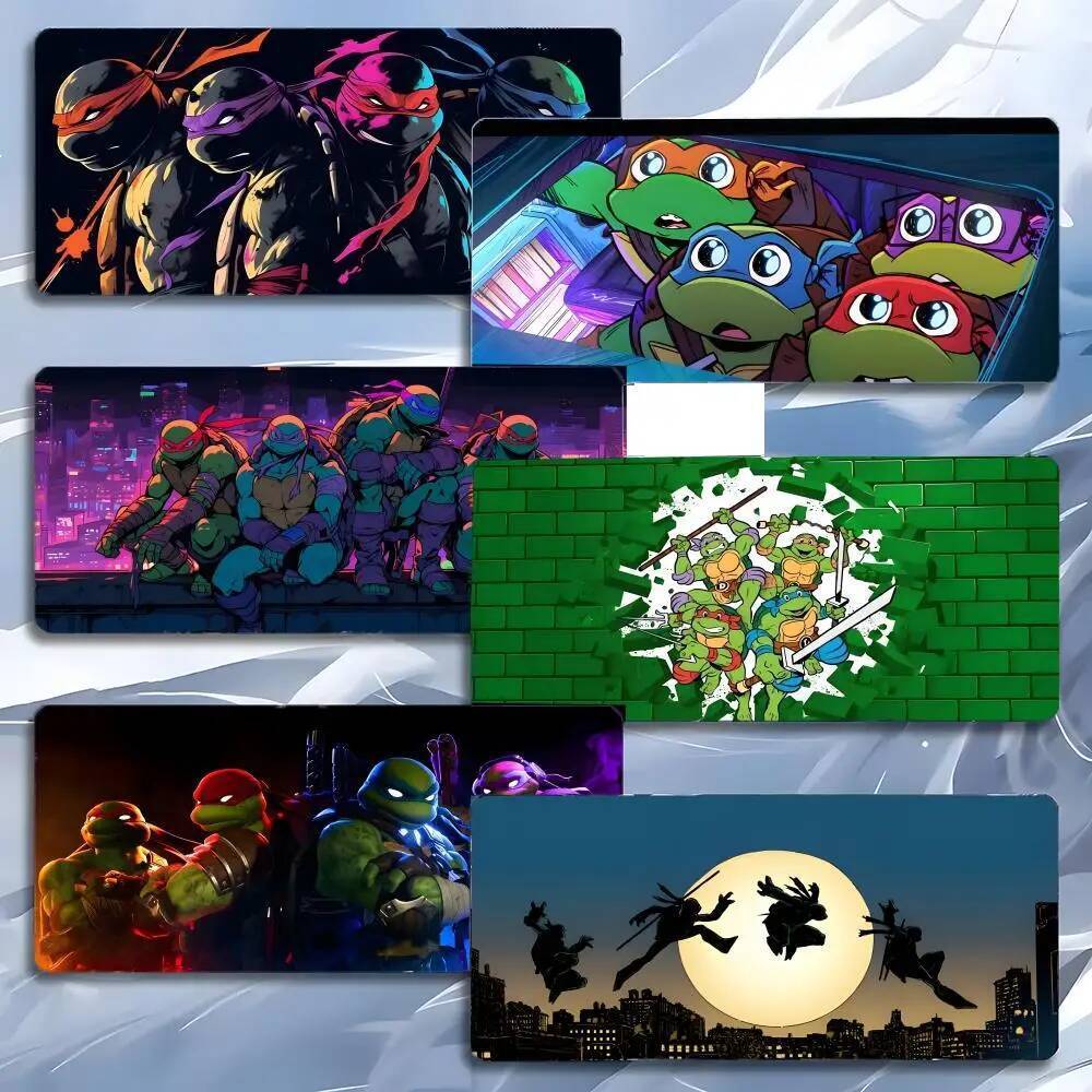 อะนิเมะคลาสสิก Teenage M-Mutant N-Ninja Turtles TMNT แผ่นรองเมาส์สําหรับเล่นเกมขนาดใหญ่ LockEdge หนา