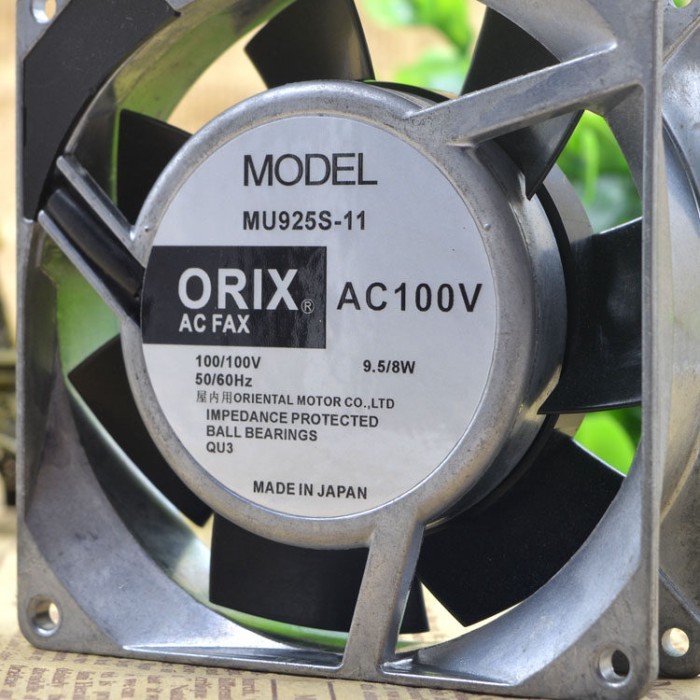 Oriental ORIX MU925S-11 AC100V 9.5 W 8W 9 ซม. 9225 กรอบโลหะพัดลม AC