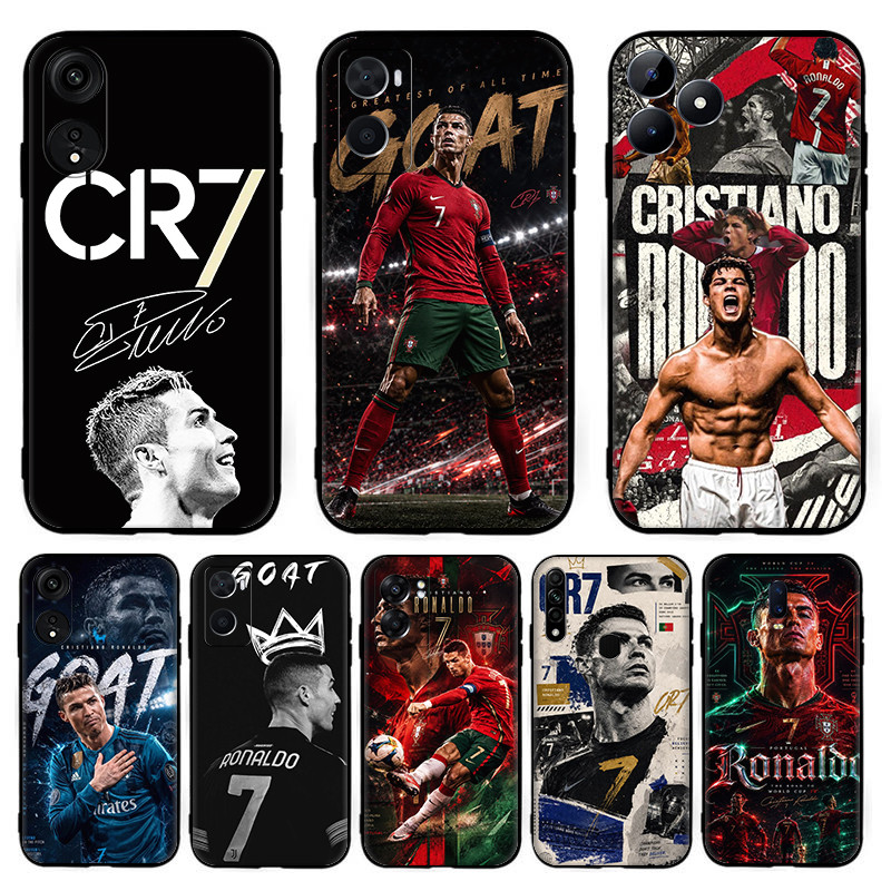สําหรับ OPPO R9 F1 Plus R9S Reno 2 2Z 2F 3 4 Pro 5 5F Lite 5K Cristiano Ronaldo ปลอก 6Y29 สีดํา TPU 