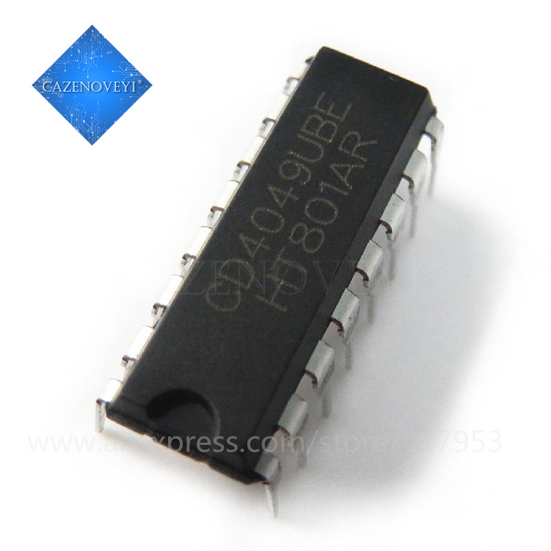 10 ชิ้น CD4049UBE CD4049BE CD4049 DIP-16 DIP 4049BE ชิปใหม่