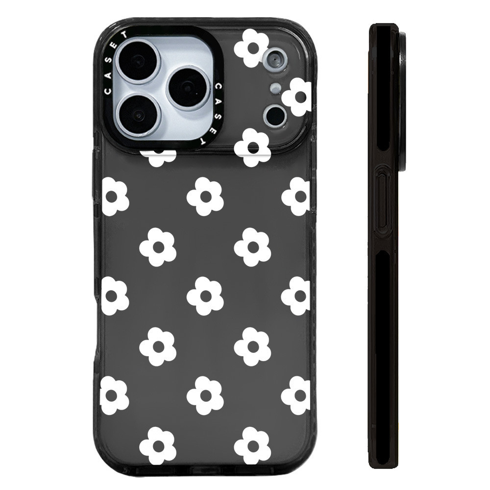 Minimalism ดอกไม้สีขาวสีสําหรับ IPhone 17 Pro Max ฝาครอบ 17 Pro ซิลิโคนนุ่มกันชนใส 17 Air กันกระแทกป