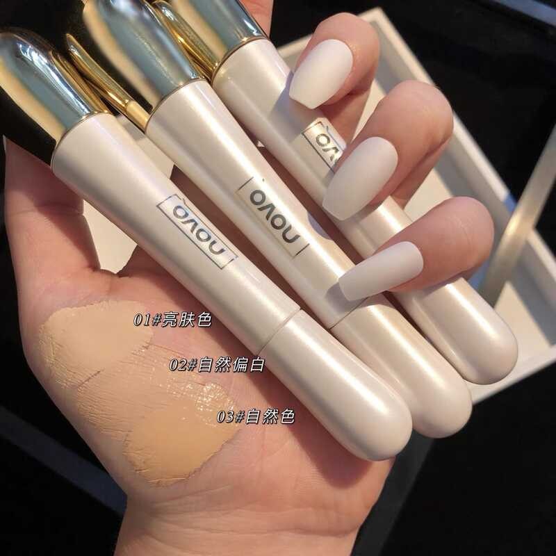 NOVO ทําความสะอาดความงาม Double-Ended คอนซีลเลอร์ Stick คอนซีลเลอร์ปากกาคอนซีลเลอร์ Dark Circles จุด