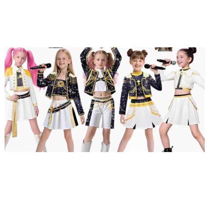 เครื่องแต่งกายcosplay K-POP Star Rumi & Razoe สำหรับเด็ก พร้อมสวมใส่ในงานHALLOWEEN