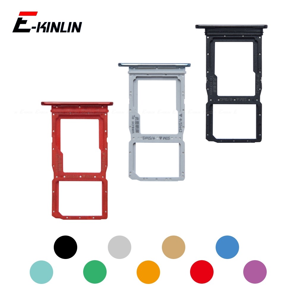 Sim Micro SD Card Socket Adapter Container Connector Holder Slot ถาด Reader Parts สําหรับ HuaWei Y9 