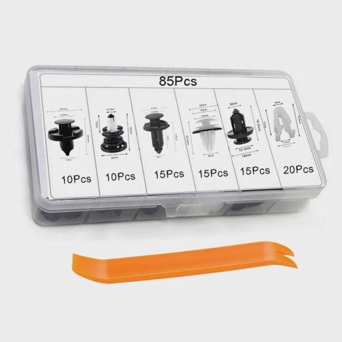 For Tesla Model 3 Y S X  85PCS Clips Retainers Fasteners Door Panel Bumper Fender Engine Hood Suppo