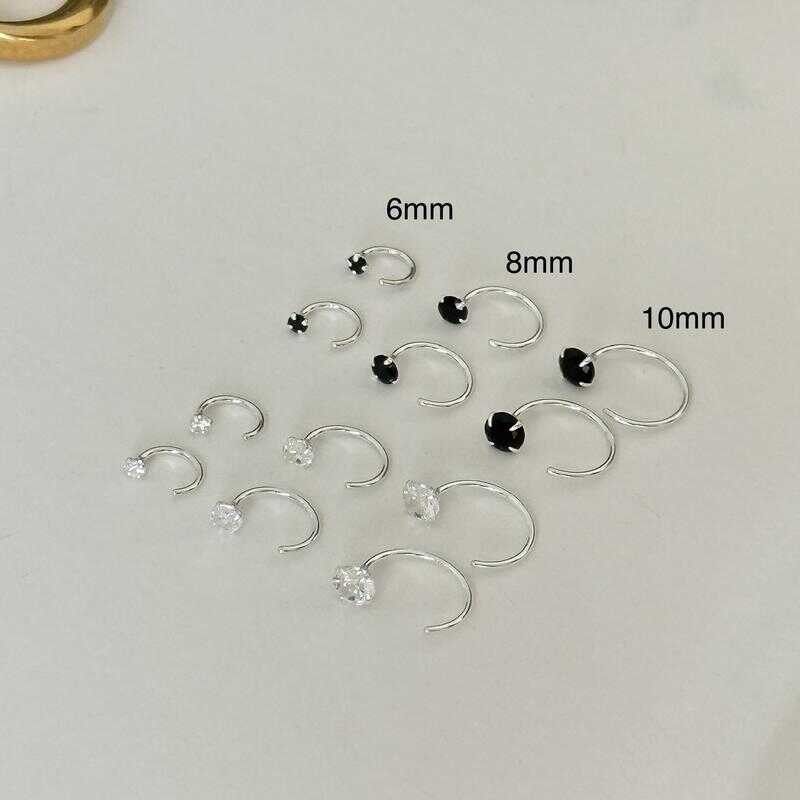 [ได้รับการรับรองเงินแท้] Suwan.Na.Shop ต่างหู ต่างหูห่วง ต่างหูไร้แป้น Lพชsกลม Fee