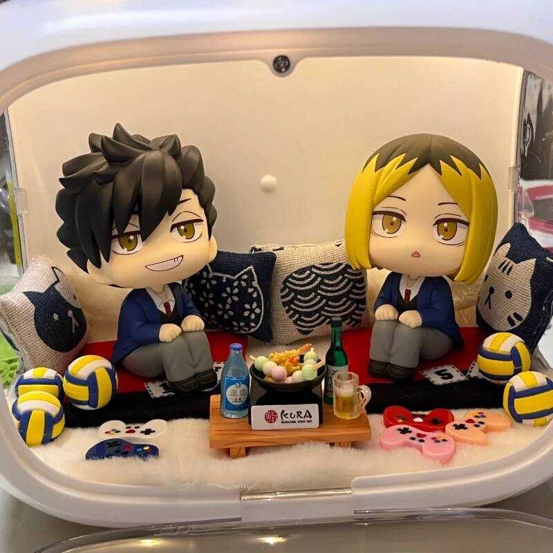 C Anime Cute Haikyuu Nendoroid Figure Mini Kozume Kenma Tetsurou Kuroo Action Figure Look Up Doll P