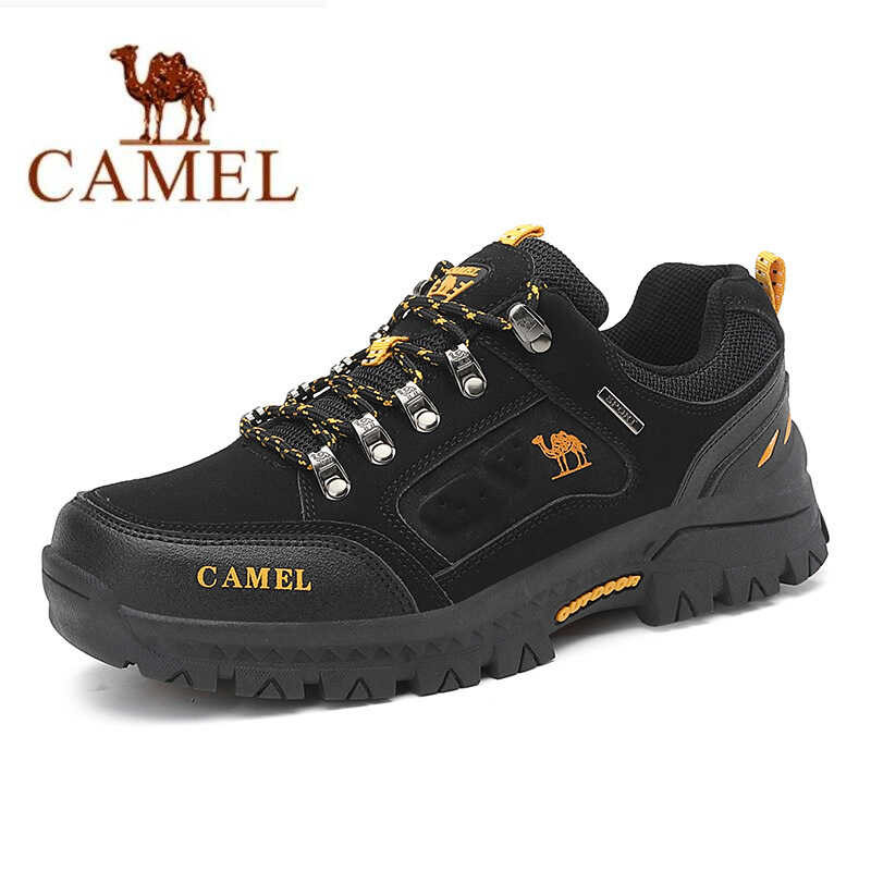 รองเท้าปีนเขาผู้ชาย Camel หนังกลับกันน้ำ