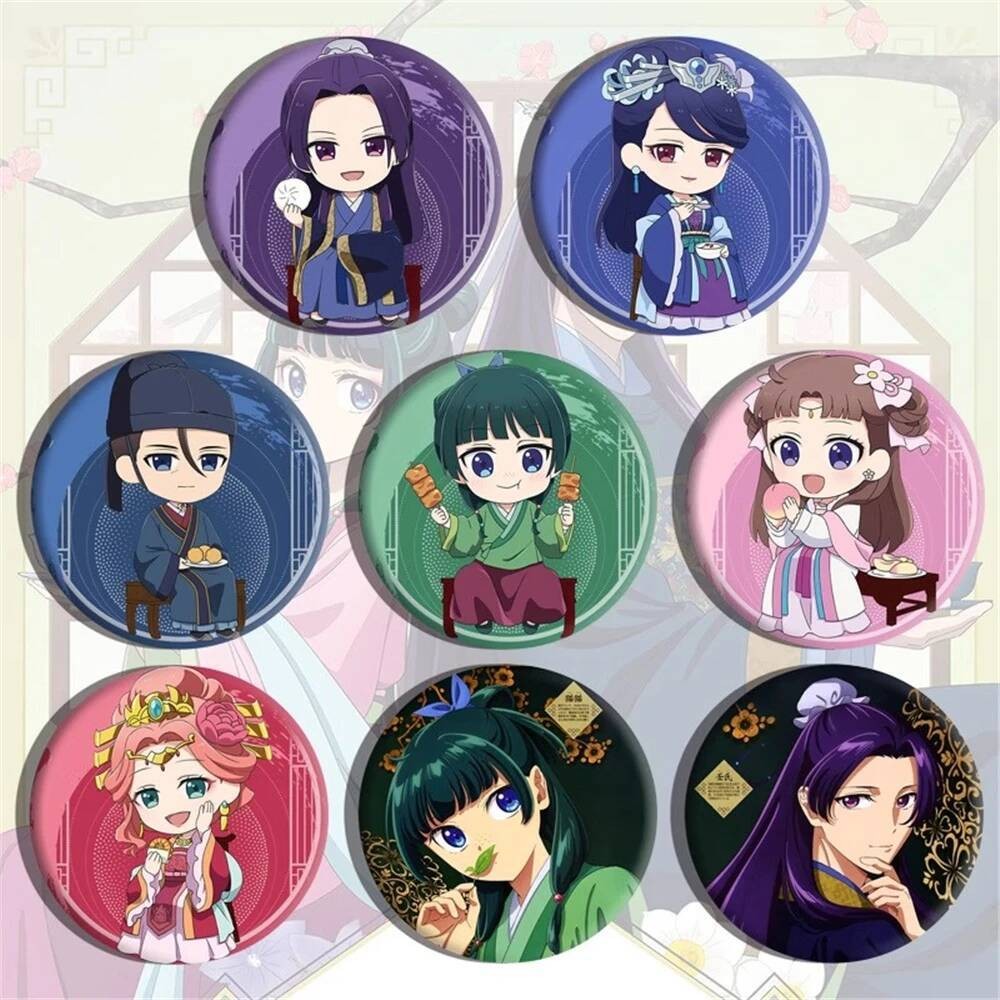 อะนิเมะ Apothecary Diaries Gao Shun Maomao Ren Shi คอสเพลย์ COSTUME Badge Pin SPTE Tinplate เข็มกลัด