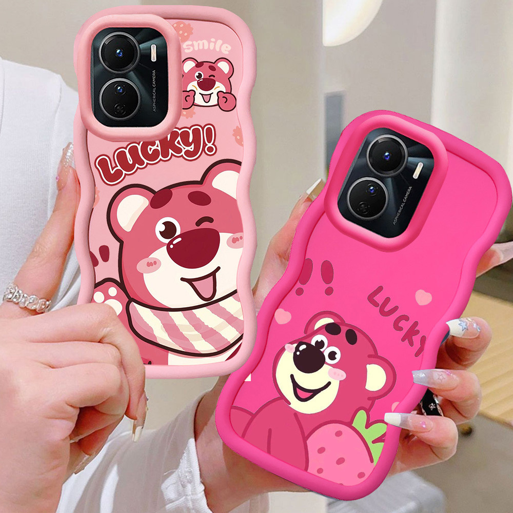 MERAH KL34 เคสล็อตโซ่สําหรับ VIVO Y17S Y16 Y56 Y02s 5G กรณีสีชมพู