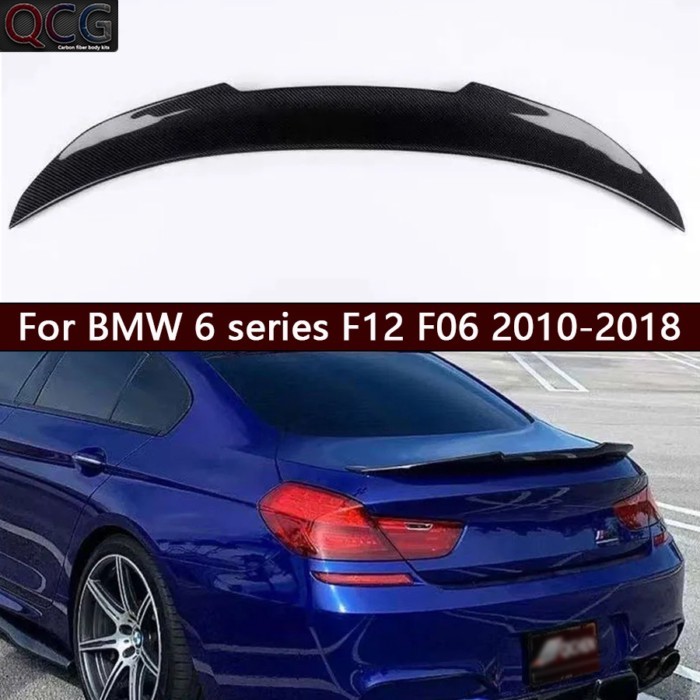 For BMW 6 series F12 F06 630 640 Carbon Fiber Tail fins Rear Spoiler Retrofit the Duckbill  rear wi