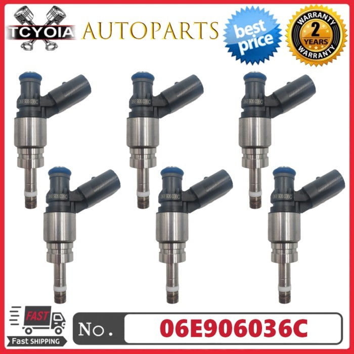 6pcs/lot 06E906036C JSD7-41 FJ1022 GDI Fuel Injectors For AUDI A4 / A6 / S6 / S8 3.2L 5.2L 07990603