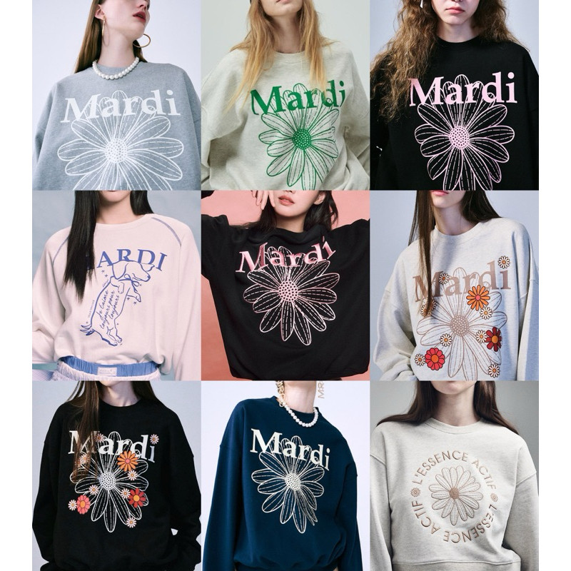 ♞,♘,♙พร้อมส่ง  เสื้อ mardi mercredi sweatshirt ของแท้% 2025