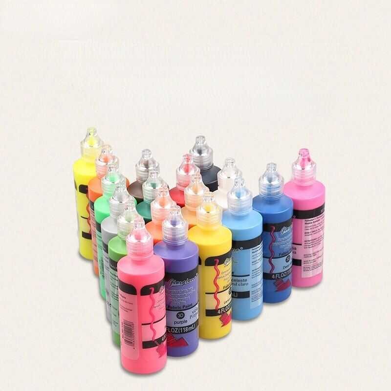 LY 18 Colors 3D Textile Stereo Pigment Bottled Children Graffiti Hand Painting Waterproocrylic Pain