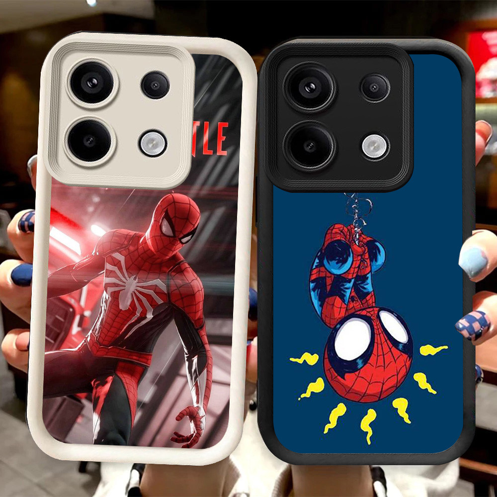 R73 Spiderman Casing สําหรับ Infinix Note 40 40S Pro Plus 5G สีดําและสีขาว