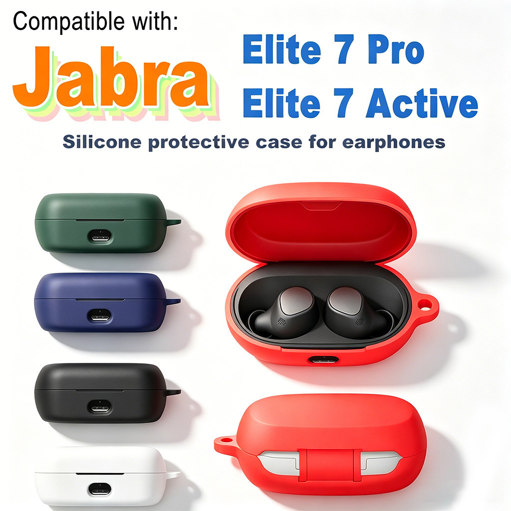 สําหรับ Jabra Elite 7 Pro 7 Active หูฟังกันกระแทก Anti-Scratch ซิลิโคนอ่อนนุ่มป้องกัน Cove