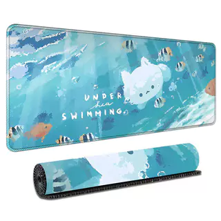 แผ่นรองเมาส์การ์ตูนน่ารัก 300x800x3 มม. 7 ลายน่ารัก แผ่นรองโต๊ะขนาดใหญ่พิเศษ สำนักงานและเกม