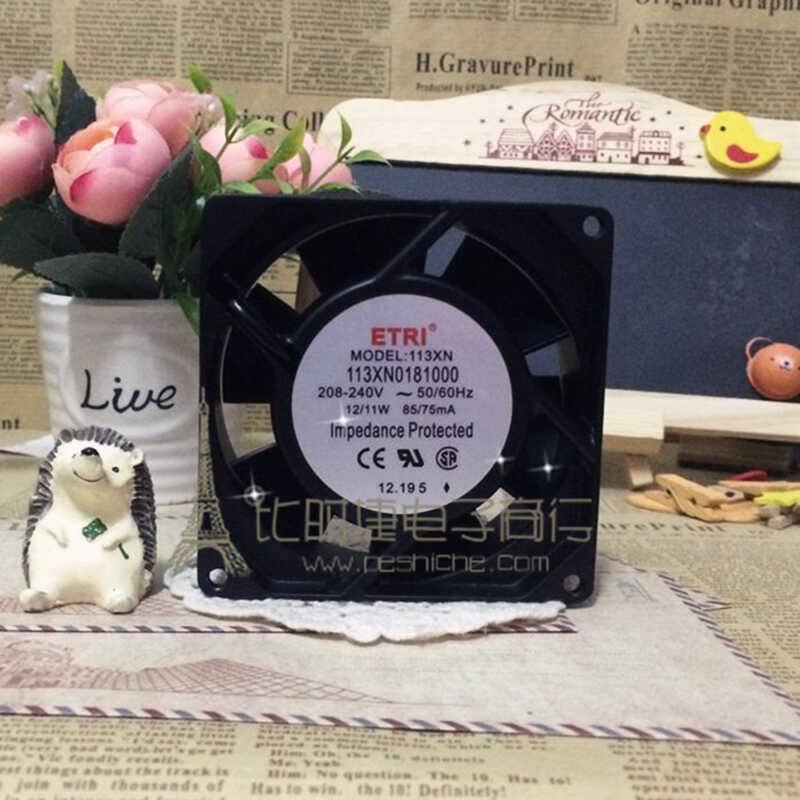 ฝรั่งเศส ETRI 113XN01810 208-240V 12/11W 9 ซม.โลหะทั้งหมดพัดลมระบายความร้อน AC