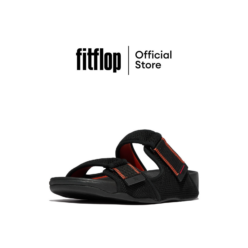 ♞FITFLOP GOGH MOC ADJ. W/RESISTANT MESH รองเท้าแตะผู้ชาย รุ่น E7H-D31 สี BLACK IKF