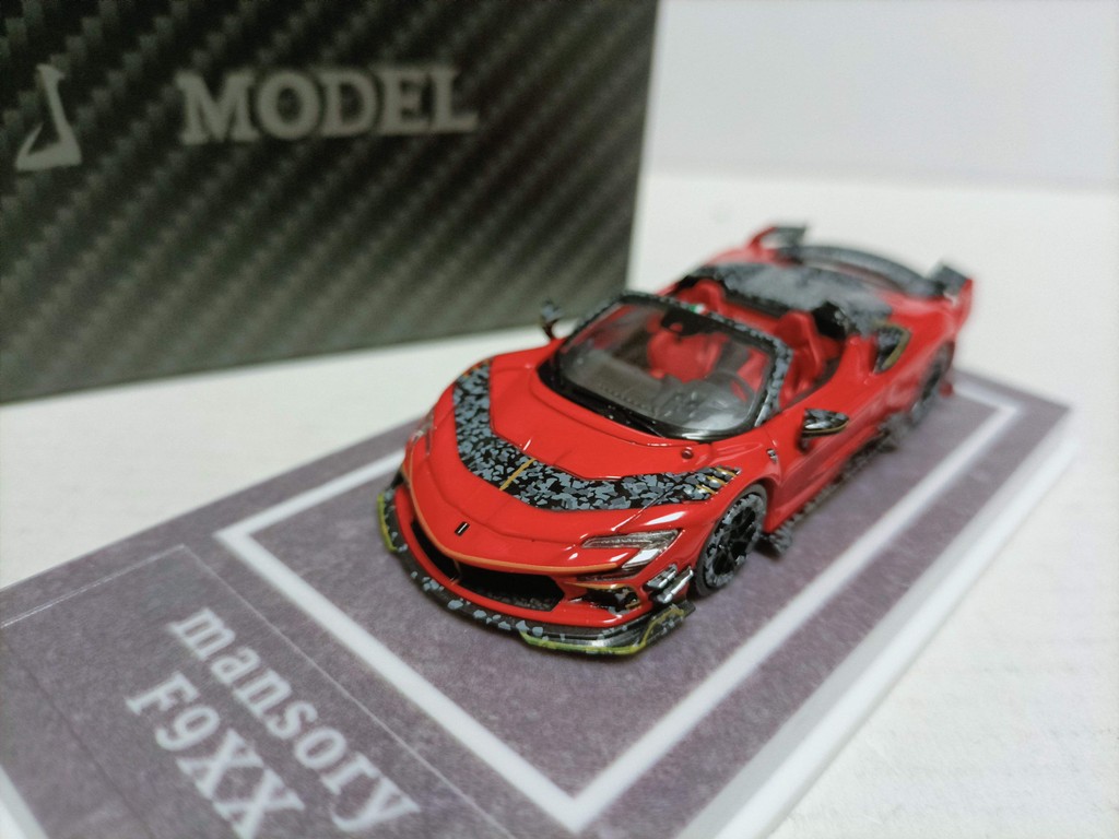 MJ 1 64 Ferrari Modified Supercar Model Mansory Ferrari F9XX สีแดง