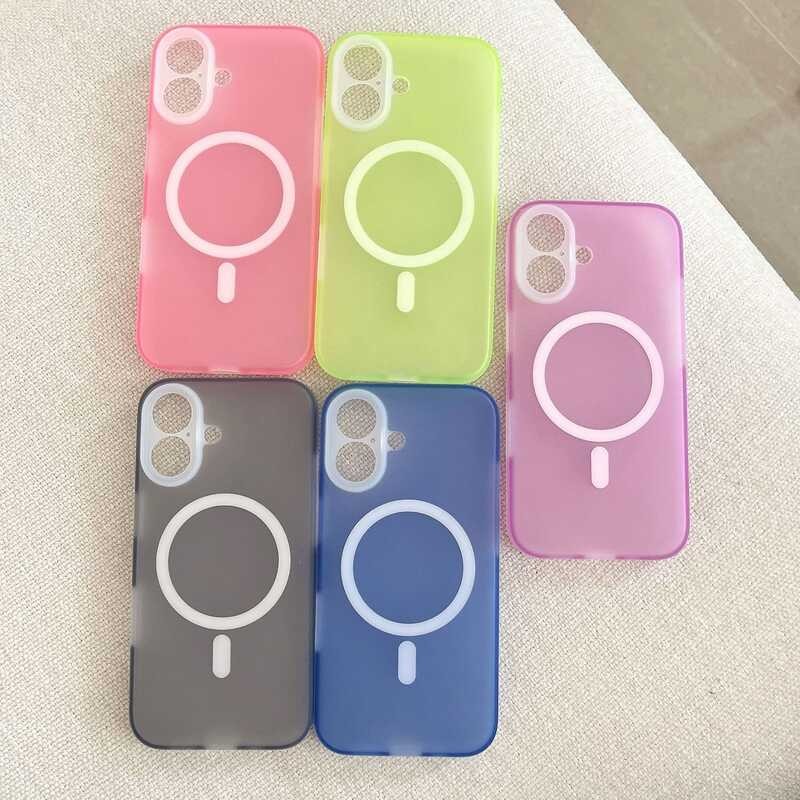 เหมาะสําหรับ Apple 16PM Jelly Cloudy Magnetic Phone Case 15 Precision Hole Liquid Silicone Protectiv